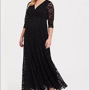 Black lace special occasion gown.